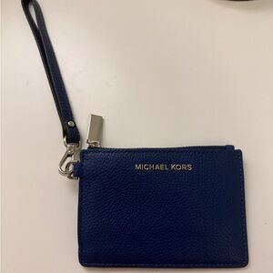 NEW Michael Kors Navy Leather Wristlet